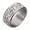 Silver, variant on Men's Stainless Steel Personalized Round Chunky Band Ring Irregularly Textured Finished Cool Punk Ring Silver Size 9