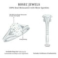 thumbnail image 5 of Rosec Jewels Moissanite Oval Engagement Ring for Women - 1 Ct - Solitaire Ring - 6X8 mm - D-VS1 Quality Certified, 925 Sterling Silver, US 12.50, 5 of 9