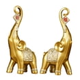 thumbnail image 2 of Estatua de elefante de la buena suerte con trompa, decoración decorativa Dorado, 2 of 9