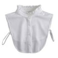 thumbnail image 6 of Baqcunre Detachable Collar, Women Solid Ruffle Detachable Blouse with False Collar Half Elastic Waist Shirt Collar, Ties for Men, ,, 6 of 6