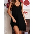 thumbnail image 2 of Avidlove Women Sleevless Nightgown V Neck Chemise Sleep Dress Nightwear Lace Nightdress Sleepwear, 2 of 6