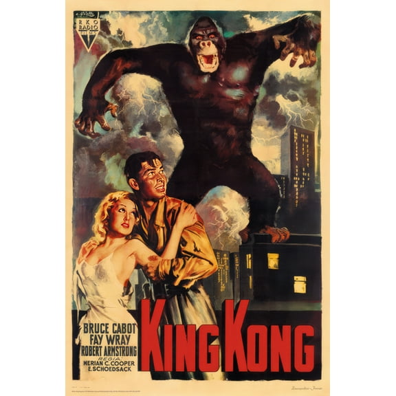 King Kong 1933 - Movie Poster (King Kong In New York City) (Size: 24" x 36")