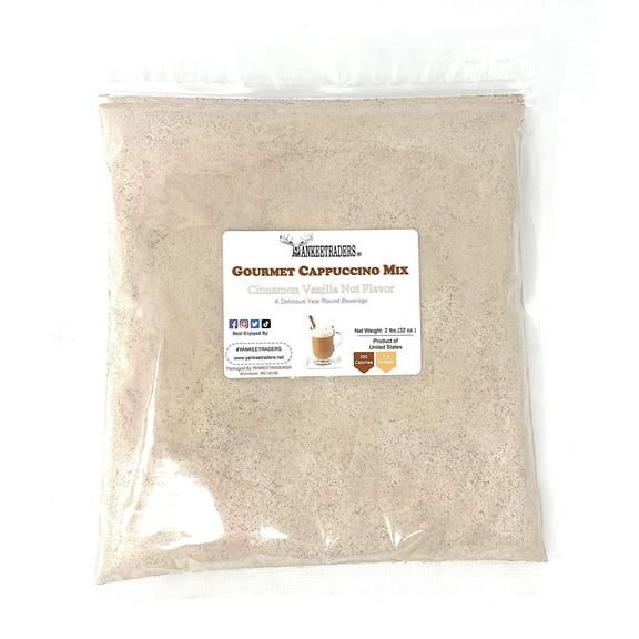 YANKEETRADERS® Instant Cinnamon Vanilla Nut Cappuccino Mix - 2 lbs. (Make Hot, Iced or Frozen)