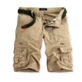 thumbnail image 4 of xiaxaixu Men Cargo Shorts, Button Zipper Closure Solid Summer Shorts Streetwear with Pockets, 4 of 5