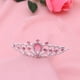 thumbnail image 2 of KAKOWELY Tiara de corazones para niñas, diadema de cristal, accesorios para el cabello para fiestas de cumpleaños (rosa), 2 of 4