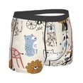 thumbnail image 3 of Fotbe Hand Drawn Animals Men’s Total Support Pouch Boxer Briefs, X-Temp Cooling, Moisture-Wicking Underwear, Regular, Long-leg and Trunk-Small, 3 of 9