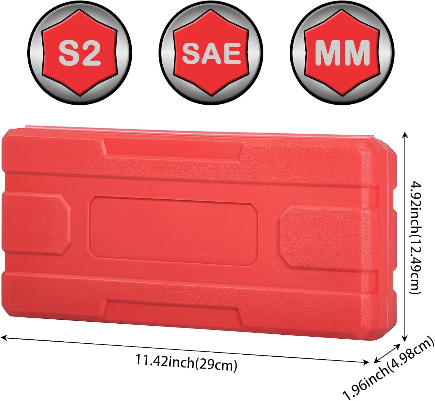 Master Hex Bit Socket Set 32-Piece, Allen Socket Set, 1/4'', 3/8”& 1/2'' Hex Drive Sockets, SAE & Metric, S2 Alloy Steel Combine with Cr-V, 5/64” to 3/4”，2mm to 19mm