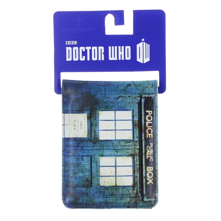 Doctor Who Distressed TARDIS Wallet, Faux Leather Bi-Fold, Card