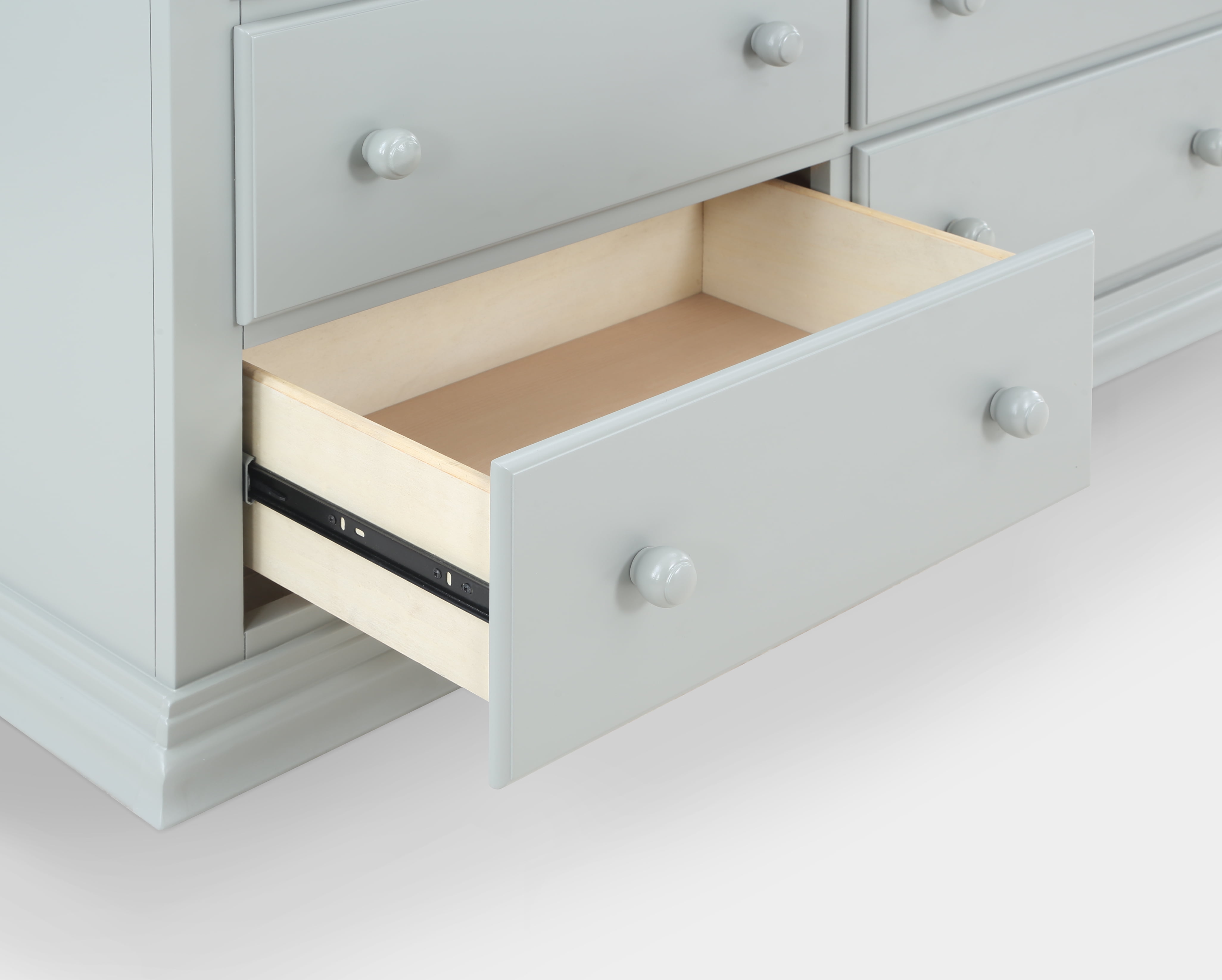 Suite Bebe Celeste 6 Drawer Double Dresser Light Gray