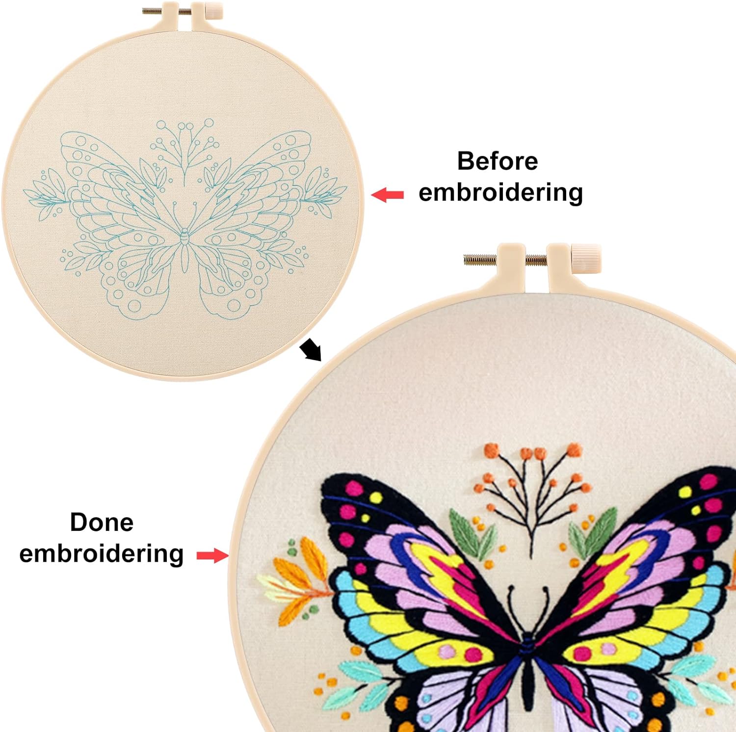 Vetpw Embroidery Kit for Beginners, 3-Pack photo 4