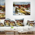 thumbnail image 4 of Designart Spring Valley with River - Landscape Printed Throw Pillow - 12x20, 4 of 5