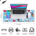 thumbnail image 5 of Long Mouse Pads for Desk,Colorful Funny Dachshund Desk Mats on Top Of Desks, Desk Mouse Pad Extra Large with 3mm Non-Slip Base and Stitched Edge for Gaming,Office,Work,Home 31.5"x11.8", 5 of 6