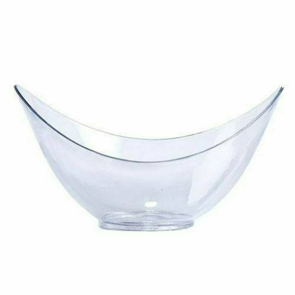 Lillian Mini Clear Plastic Oval Bowl 12 Count For Dessert [BULK] (120/Pack)