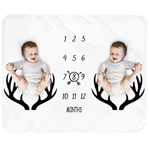 Newborn Baby Infants Twins Milestone Blanket Mat Photography Monthly Growth 