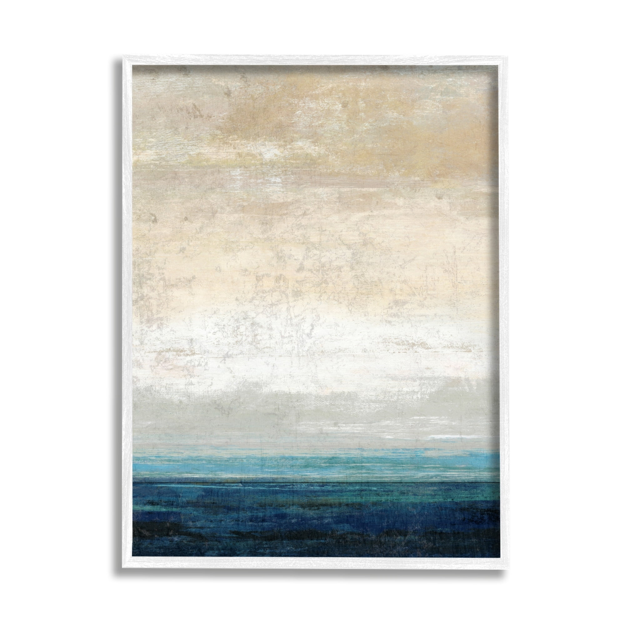 Stupell Industries Flipped Sea Horizon Abstract Sand Sky Viewpoint,16 x 20, Design by Suzanne Nicoll
