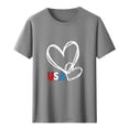 thumbnail image 4 of Tnhcen Men's Regular Fit Patriot Summer Shirts USA Flag Heart Print 4th of July Graphic Festival T-Shirt ​ S-3XL, 4 of 5