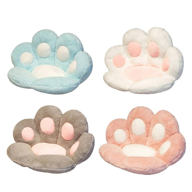 Coussin de Siège Réversible pour Fauteuil Doux et Chaud en Forme de Patte d'Ours