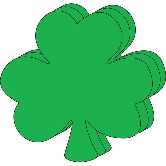SHAPES ETC. Shamrock Single Color Creative Cut-Outs- 5.5in