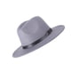 thumbnail image 1 of Qarigey Sombrero de ala ancha de fieltro, gorro Vintage para mujer, gorro cálido de invierno, accesorios de ropa de viaje para fiestas Sombreros gris, 1 of 8