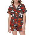 thumbnail image 3 of Weebloom Halloween Girl Pajamas Soft Comfortable Nightwear Flip Collar Casual for Toddler To Teen Dailywear Outfit Girls Pajama Set 2-3 Years, 3 of 4
