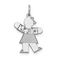 thumbnail image 1 of FB Jewels 14k White Gold Kid Charm, 1 of 3
