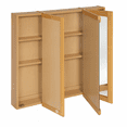 thumbnail image 5 of Design House 36" Wood Tri-View Wall Mount Bathroom Medicine Cabinet, Nutmeg Oak, 5 of 15