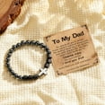 thumbnail image 3 of Gifts for New Dad Husband Grandpa Son, Obsidian Cross Bracelet Christian Religious Christmas Fathers Day Birthday Jewelry Gifts for Men, 3 of 5