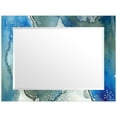 thumbnail image 3 of Empire Art Direct TAM-129005-4030 'Subtle Blues'Rectangular Beveled Mirror on Free Floating Printed Tempered Art Glass, 3 of 9