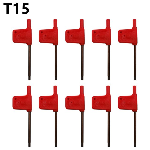 BTOER 10pcs Torx Head Screwdriver L Shape Red Flag Type Spanner Key Screw Driver Wrench T5 T6 T7 T8 10 T15 T20 Hand Tools