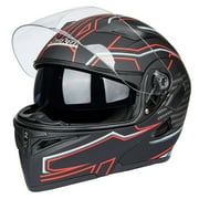 Full Face Motorcycle Helmet Dual Visor Sun Shield Flip up Modular Motocross DOT Approved Helmets