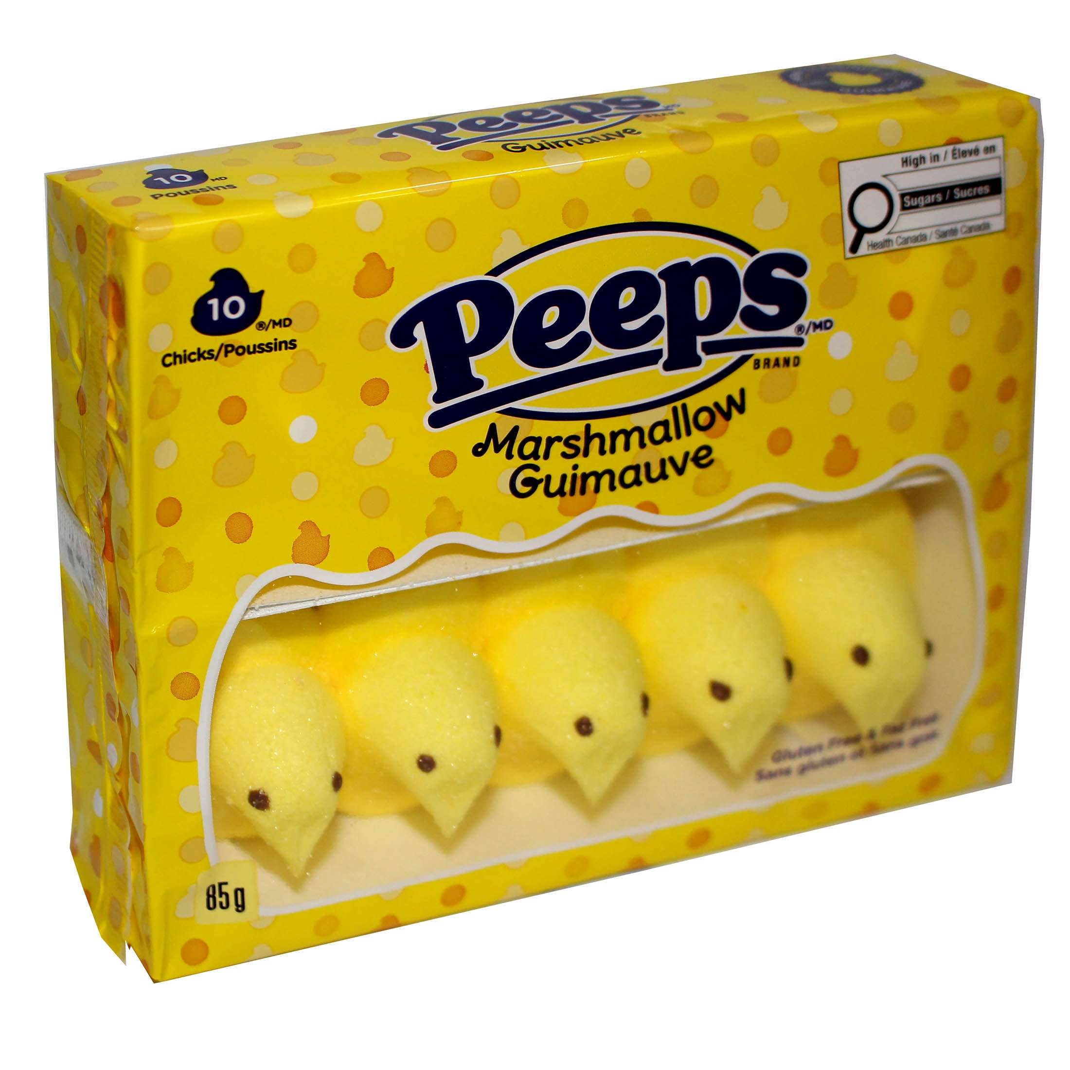Peeps Yellow Marshmallow Chicks 10ct/85g Fat Free/Gluten Free