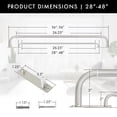 thumbnail image 3 of MERIVILLE 1" Double Wraparound Curtain Rod Set, Adjustable 28–48 Inches, Blackout Design, Pewter, 3 of 11