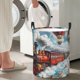 thumbnail image 5 of Balery Red Train Hot Air Balloon Cesta de ropa redonda con asas, impermeable, independiente, para ropa, juguetes, dormitorio y familia-Small, 5 of 6