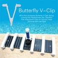 thumbnail image 4 of 6pcs Plastic V-Clip Pool Brush Skimmer Vacuum Head Swimming Pool Replacement Pole Attachments, 4 of 7