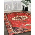 thumbnail image 3 of Ahgly Company Machine Washable Indoor Rectangle Traditional Orange Salmon Pink Area Rugs, 7' x 9', 3 of 7