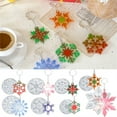 CMrtew Snowflake Resin 3D Snowflake Silicone Christmas Ornament ...