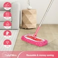 thumbnail image 6 of TidyBliss Reusable Microfiber Mop Pads 6 Pack Compatible with Sweeper (Pink), 6 of 9