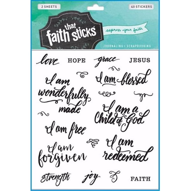 Tyndale House Publishers 76784 Sticker - Who I Am in Christ - 2 Sheets - Faith That Sticks