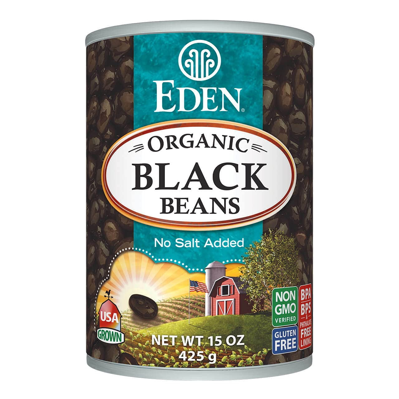 Eden Foods Organic Black Beans - 15 oz.(Pack of 3)