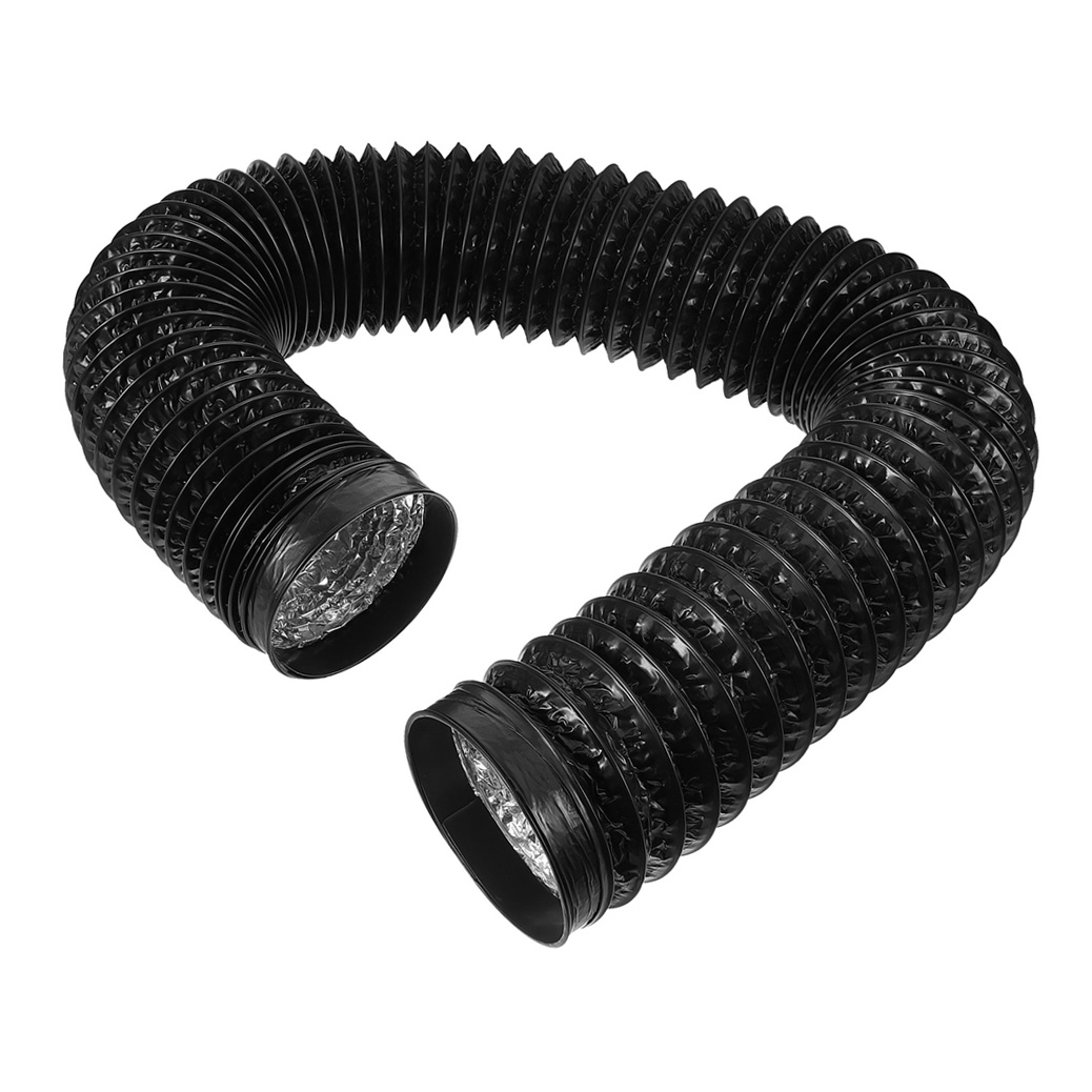 FOMIYES Heavy Duty Flexible Aluminum Dryer Vent Hose, Thickened Design, Black, Easy to Install and
