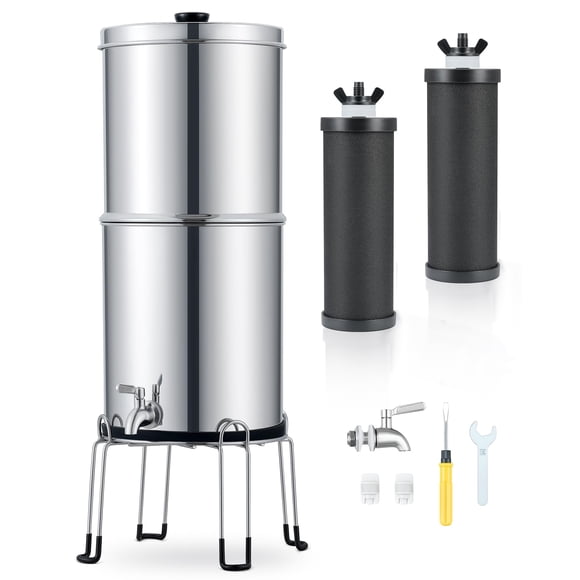 Sistema de filtro de agua CO-Z Gravity Feed Steel 8.5 L