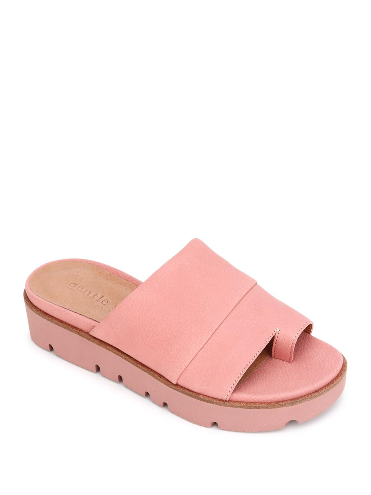 Gentle Souls by Kenneth Cole Womens Lavern Leather Slip On Flatform Sandals  - Walmart.com