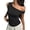 Black Solid, variant on EMMIOL Women's Y2K Off Shoulder Sleeveless Polka Dot Ruched Tank Top - Casual Going Out Top