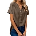 thumbnail image 2 of Rhuody Summer Tops For Womens Floral Print T Shirt Retro Short Sleeve T Shirt Fitted Waist For Slim Fit Shirt Crewneck Tee Basic Clothing Dark Gray Xl, 2 of 5