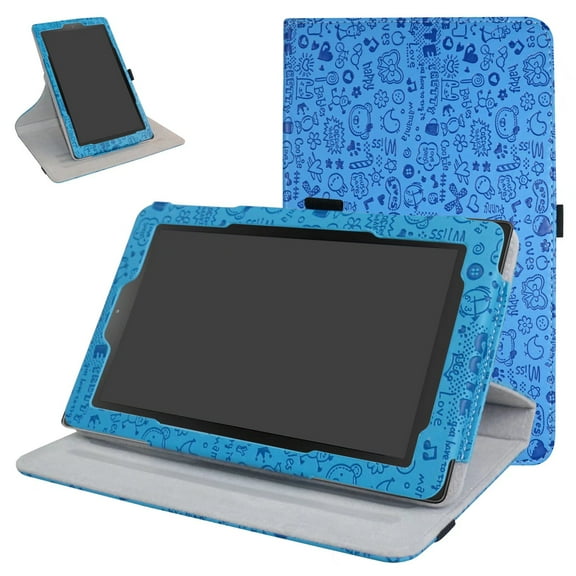 Labanema 7" All-New Fire 7 Tablet 2017 / Fire 7 2015 Case, 360 Degree Rotary Stand 7" All-New Fire 7 Tablet 2017 / Fire 7 2015 Cover, Case for 7" All-New Fire 7 Tablet 2017 / Fire 7 2015 (Blue)