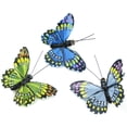 thumbnail image 2 of Touch of Nature Feather Butterfly Clip Assortment, 2.5in., Blue/Olive/Gray - 3 Pack (24395), 2 of 2