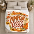 thumbnail image 5 of Pumpkin Kisses Farmhouse Autumn Harvest, Playful Rustic Scene, Warm Flannel Blanket for Ranch House and Living Room, Animal Lovers Thanksgiving Gift, Rustic Home Decor, 5 of 9