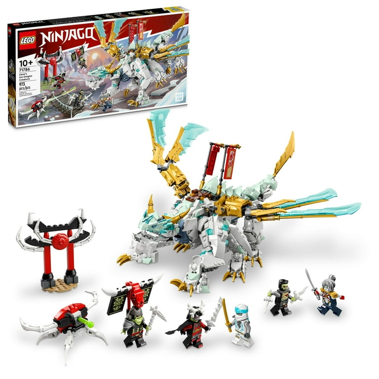 LEGO NINJAGO Zane's Ice Dragon Creature 71786 Buildable Ninja Toy for 10 Olds, with Dragon Toy and 5 NINJAGO Minifigures Including and Pixal - Walmart.com