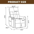 thumbnail image 3 of WGYPRIME Power Lift Recliner Chair with Massage and Heat, Single Lift Chair with 2 Side Pockets and Cup Holders, Recliner Chair Sofa Heavy Duty Motion Mechanism and One USB for Charging, 3 of 12