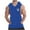 Blue, variant on VBTAPA Mens Cotton Hooded T-shirt Summer Casual Athletic Sleeveless Cut Off Shirts Palm Tree Graphic Hoodies with Kangaroo Pocket Yellow M